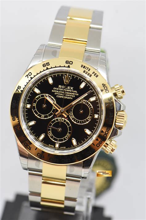 rolex oyster perpetual daytona silver with blac|Rolex daytona gold.